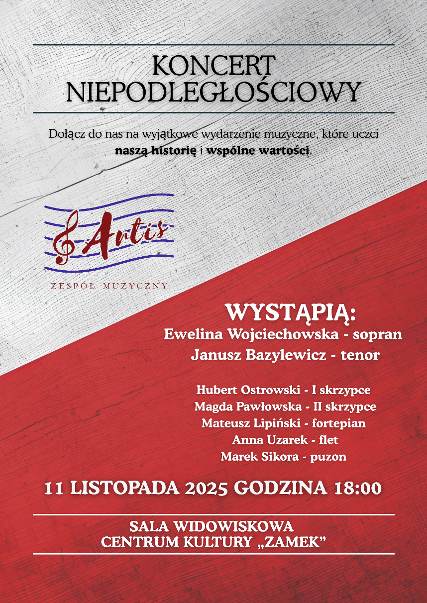 Koncert Niepodległościowy - plakat